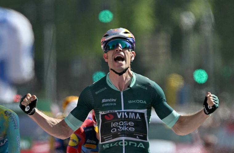 Tour d'Espagne: Van Aert fait le chaud