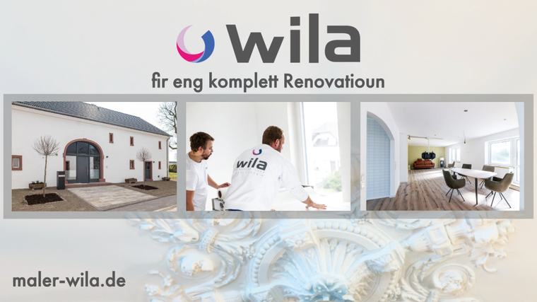 Egal op fir Bannen- oder Baussenaarbechten vun A bis Z betreit mat WILA