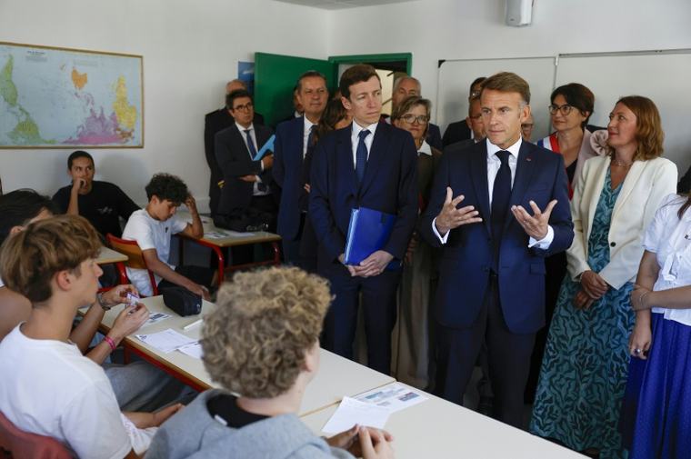 Pushing for less screen time: Even at Elysee, phones are handed in, Macron tells French pupils